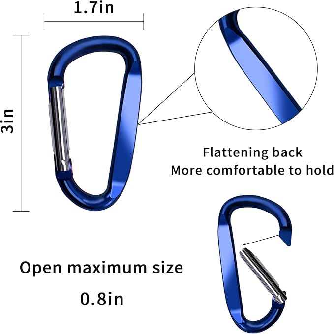3" Aluminum Carabiner Clips - Image 2