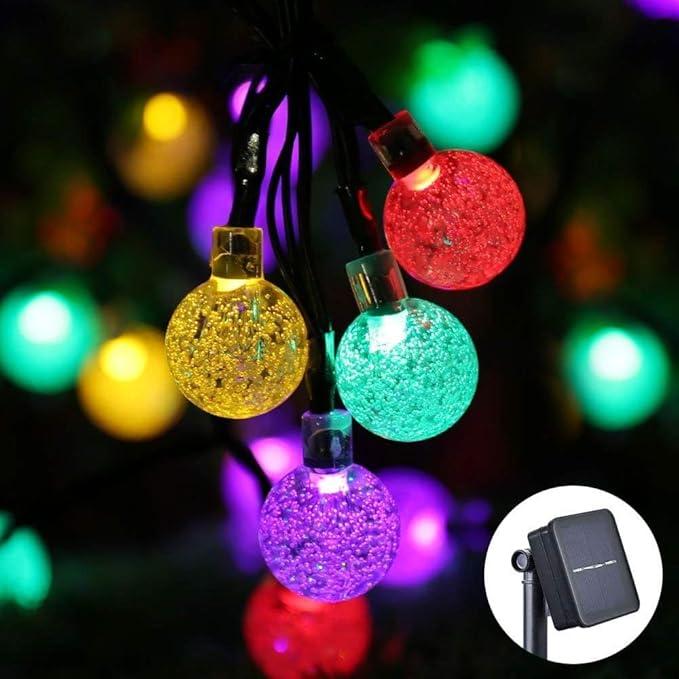 Toodour Solar String Lights Outdoor, 56ft 100 LED Globe String Light - Image 2