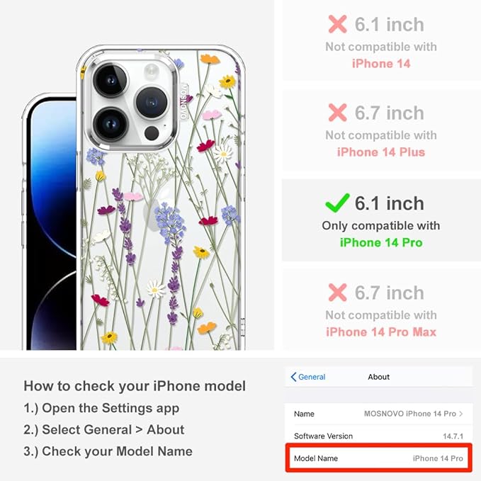 MOSNOVO Case for iPhone 14 Pro - Image 2