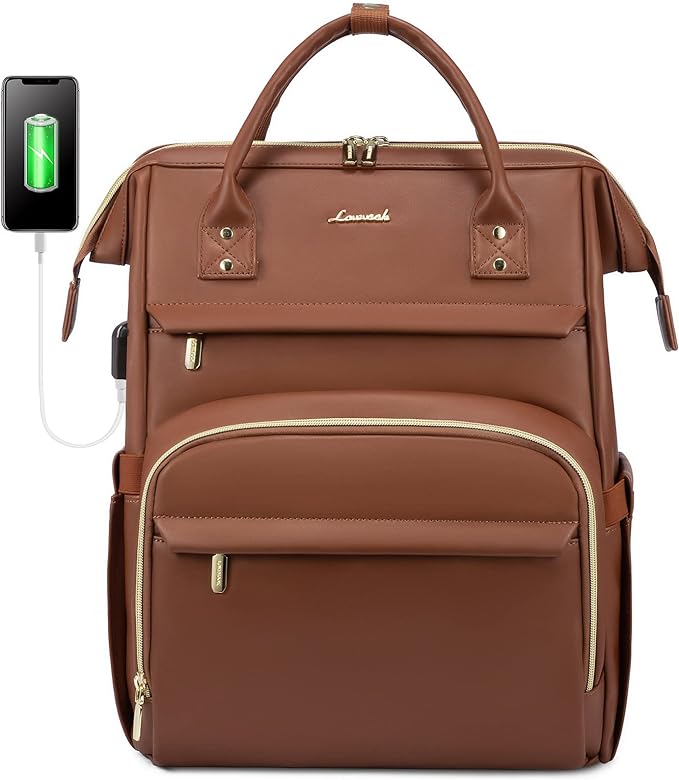LOVEVOOK Leather Laptop Backpack by LOVEVOOK