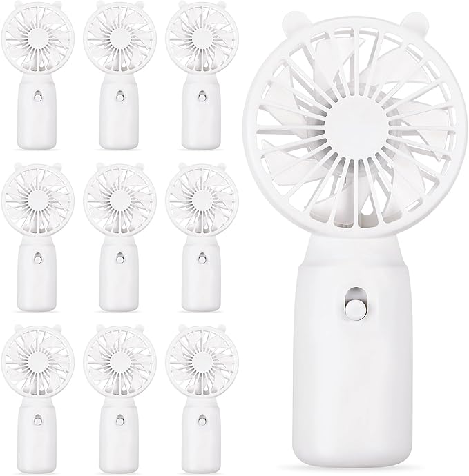 Glooglitter 10 Pcs Battery Portable Handheld Fan Bulk Wedding Fan Personal Hand by Glooglitter