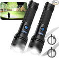 THY TRY Rechargeable LED Flashlight 2-Pack, 90000 High Lumens Super Bright by THY+TRY