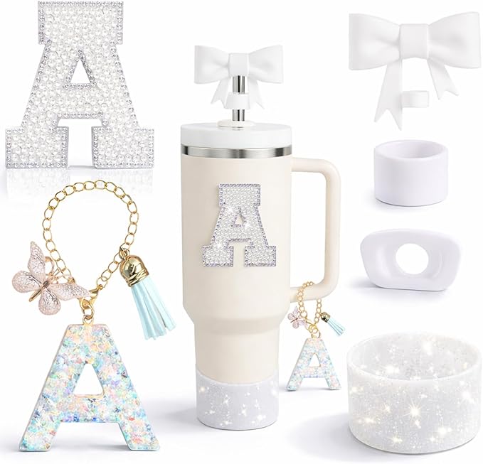 6PCS White Stanley Cup Accessories Set Fit by MOTEERLLU