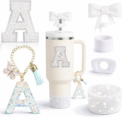 6PCS White Stanley Cup Accessories Set Fit by MOTEERLLU