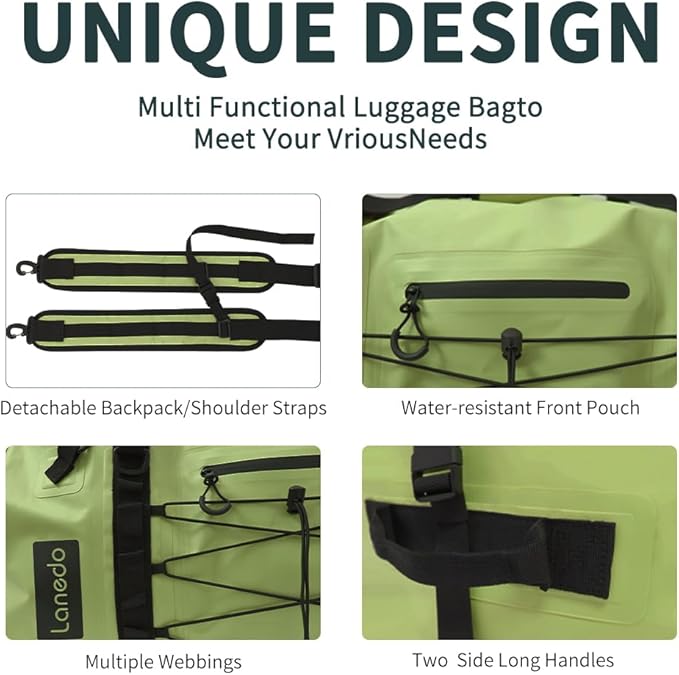 80L Dry Bag Large Waterproof Bag Roll-Top Heavy Duty Fishing Duffel Bag - Image 4
