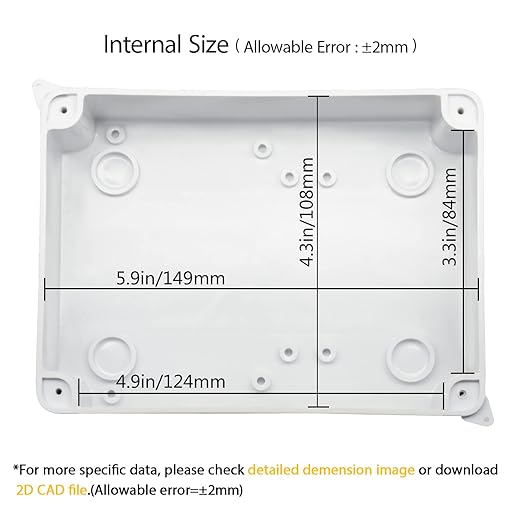 LeMotech Junction Box, Electrical Box IP65 Water Resistant Dustproof ABS - Image 3