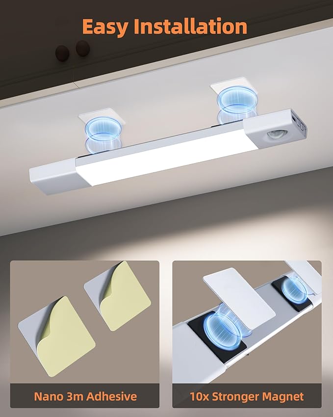 EZVALO Under Cabinet Lighting, Wireless Closet Lights, 50 LED Rechargeable - Image 6