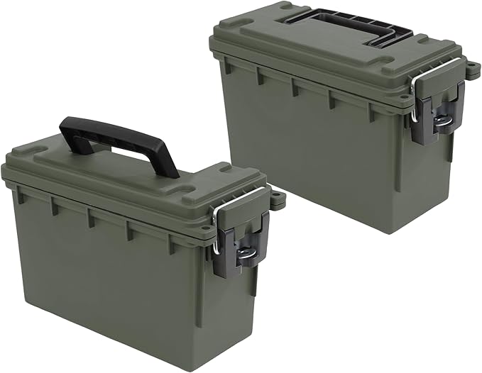 Sheffield 12791 2-Pack Ammo Storage Box, Stackable .30 Cal Field Boxes by Sheffield