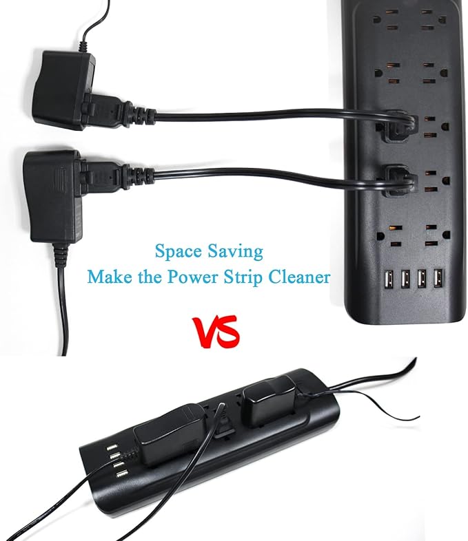 2 Prong Extension Cord 1FT, Indoor Male/Female Power Cable, UL Listed Perfect - Image 3
