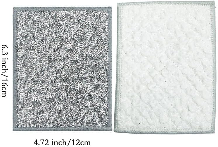 New Scratch-Resistant Multi-Functional Metal Wire Dish Cloth, Double-Sided for Wet and Dry use, Suitable for Washing Dishes, cookware, Sinks, stoves, and Kitchen Cleaning. (5PCS)