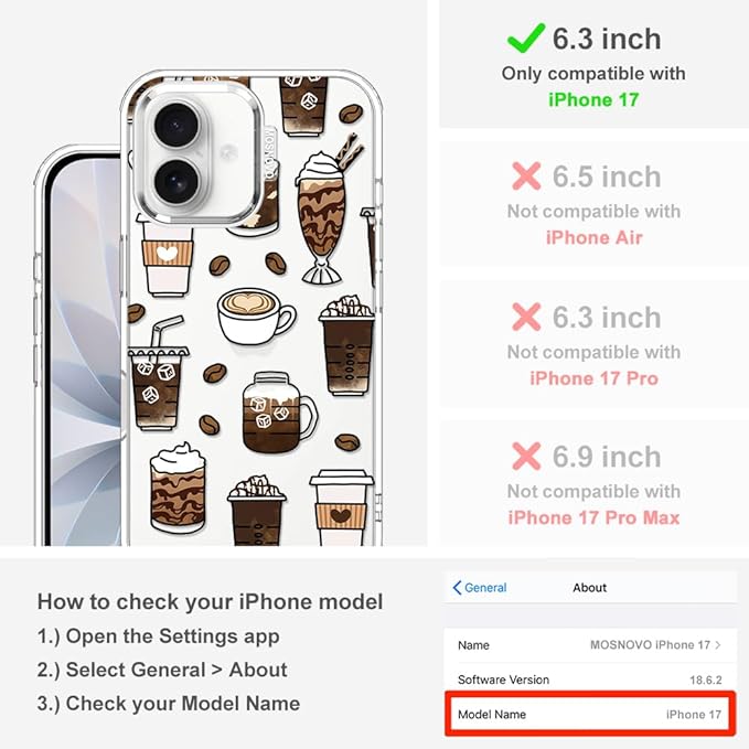 MOSNOVO for iPhone 17 Case | Military Grade 6.6ft Drop Tested | Camera Control - Image 2