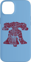 Philadelphia Street Map Liberty Bell Vintage Maroon Philly Case by Unknown