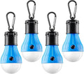 FLY2SKY Tent Lamp Portable LED Tent Lights Blue 4 Packs Hook Hurricane by FLY2SKY