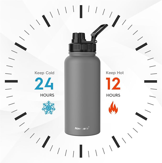 Navigate 32 oz Insulated Stainless Steel Sports Water Bottle - Image 2