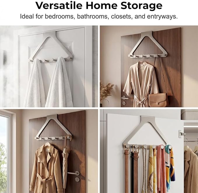 Over-The-Door Hanger Organizer, 2026 New Modern Over The Door Hanger Rack - Image 6