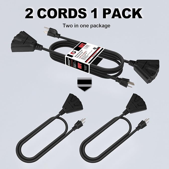 EP 2 Pack 6 Ft Outdoor Extension Cord - Image 3