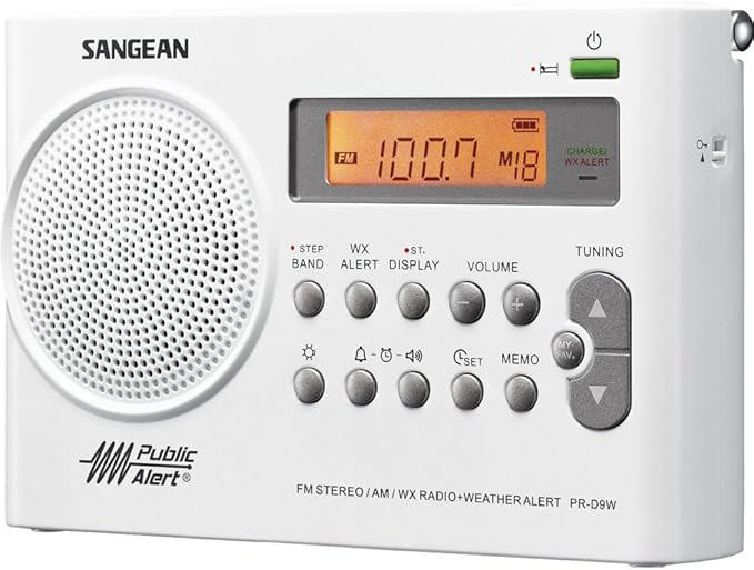 Sangean PR-D9W Portable AM/FM/NOAA Alert Radio - Image 3
