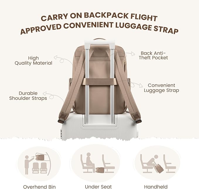 Laptop Backpack for Women, Work Business Traval Computer Backpacks - Image 7