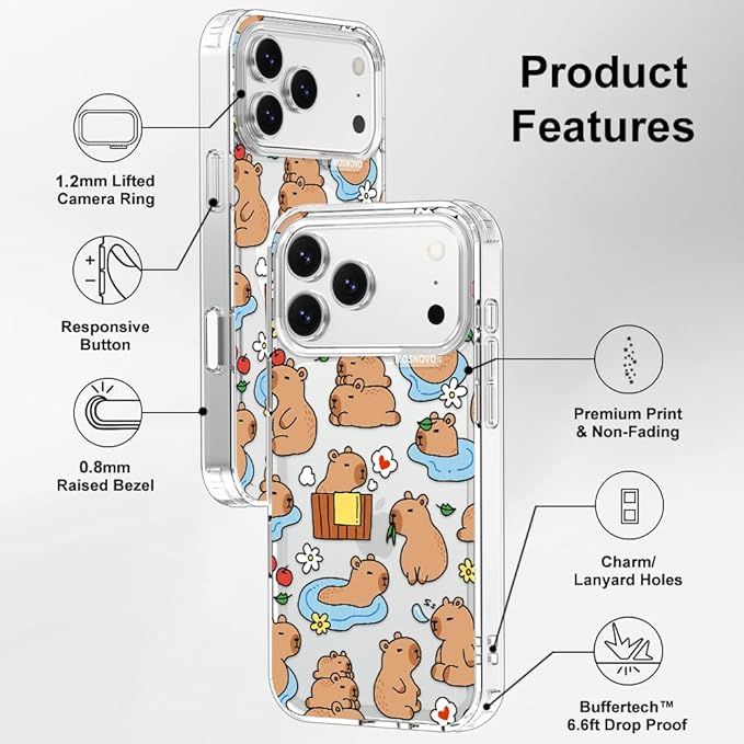 MOSNOVO for iPhone 17 Pro Max Case, Shockproof Military-Grade Protection 6.6ft - Image 7