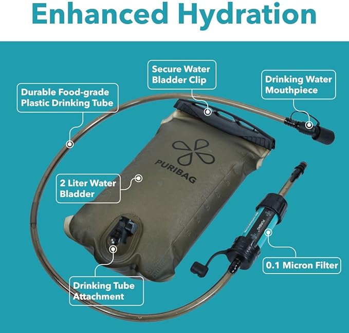 Puribag Adventure Bladder: 2 Liter Hydration Bladder - Image 3