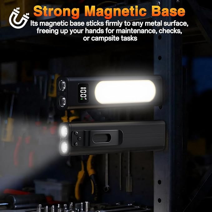 Rechargeable Flashlights High Lumens 1800, Flat EDC Flashlight Rechargeable - Image 5