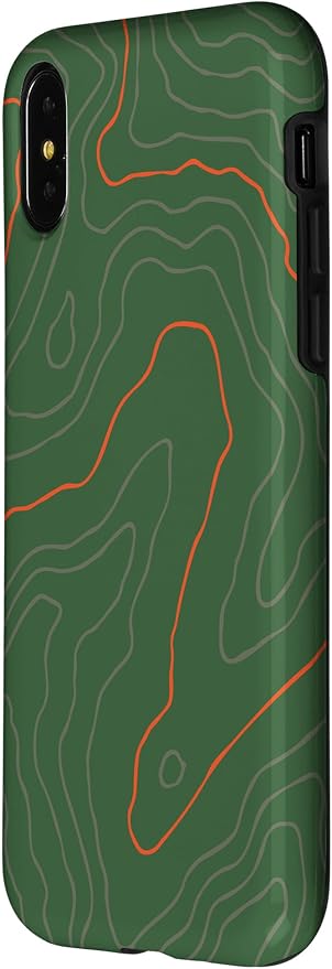 Backcountry Topo Guide Orange Lines Topographical Map Case - Image 2