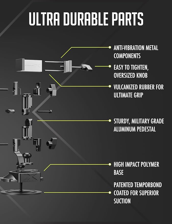 Bracketron HD Phone Dock PRO Dash and Window Metal Clamp Mount, Phone Holder - Image 5