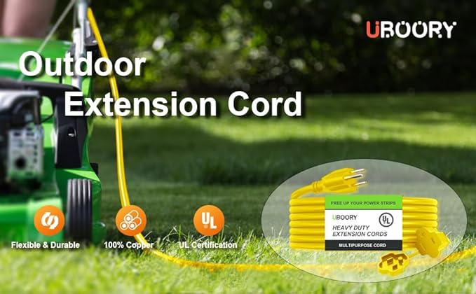 Outdoor Extension Cord Waterproof 100 FT, Flexible 100% Copper 3 Prong - Image 7