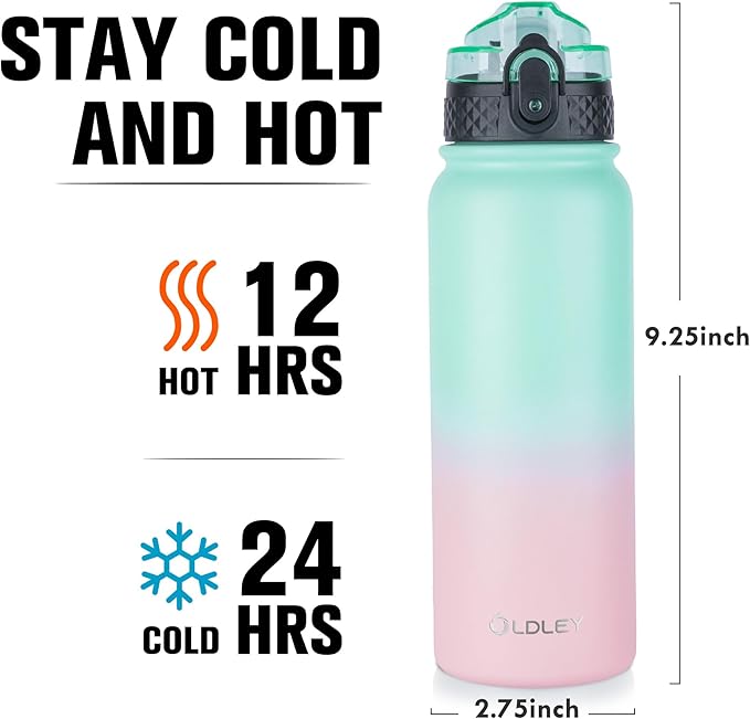 Insulated Water Bottle 20oz for Adults Kids Stainless Steel Water Bottles - Image 3