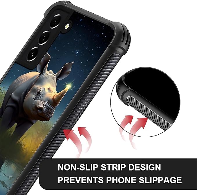 for Samsung Galaxy S21 FE Case, Rhino Water Marshes Pattern Graphic Design Girl - Image 5