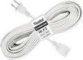 50FT White Extension Cord, 2 Prong Extension Cords Indoor, 16 Gauge SPT-2 Flat by Yeatel