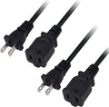 2-Pack Extension Cord 2 Prong, 5FT Short and Small Etension Cords Male/Female by Yeatel