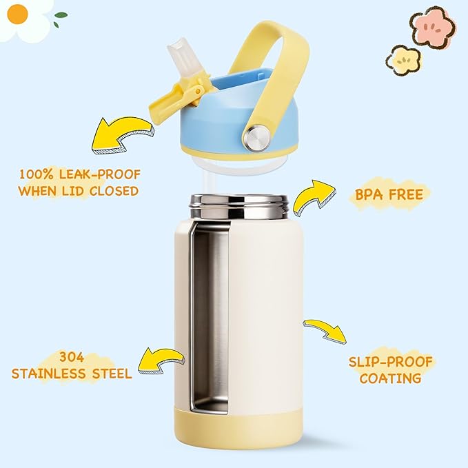 Kerilyn 12oz Water Bottle, Stainless Steel Insulated Water Bottle - Image 3
