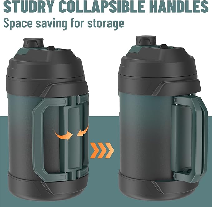 Zukro 1 Gallon Water Jug, One Gallon Large Triple Wall Insulated Metal Jug - Image 7