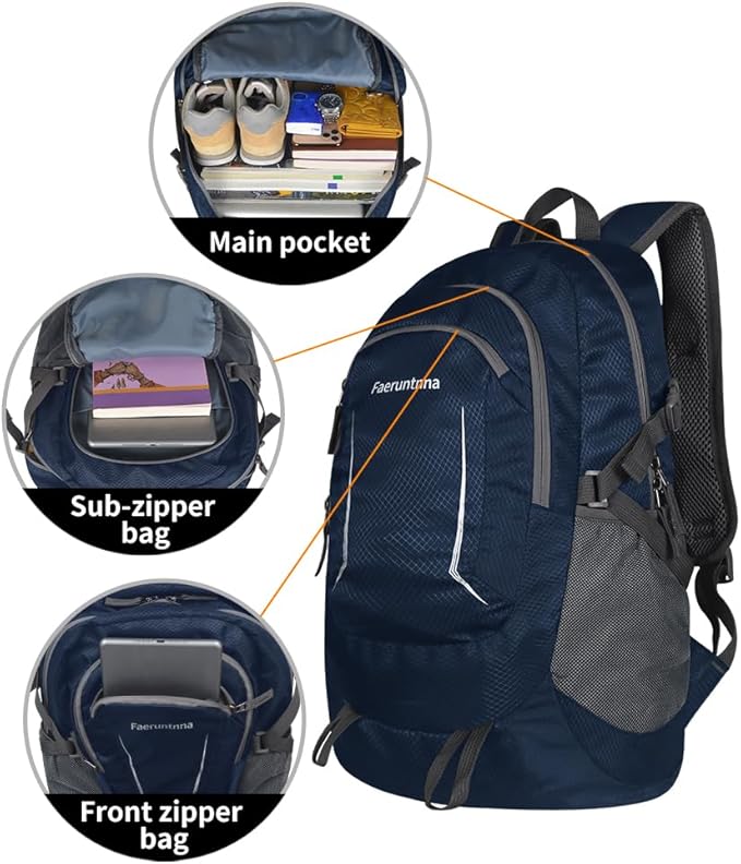 30L Large capacity Lightweight Packable Foldable Backpack，women and men Hiking - Image 3