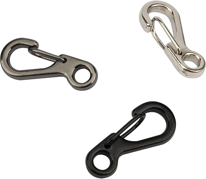 SWATOM Small Mini Carabiner Clip Tiny Spring Snap Hook Keychains Micro - Image 6