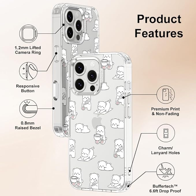 MOSNOVO for iPhone 16 Pro Case, Shockproof Military-Grade Protection 6.6ft Drop - Image 6
