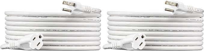 Amazon Basics Indoor Extension Cord, 3 Prong Outlet Extender Power Cord by AmazonBasics