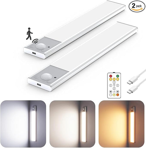8" Ultra-Thin Under Cabinet Lighting Wireless, Aluminum Alloy Under Counter by Skairipa