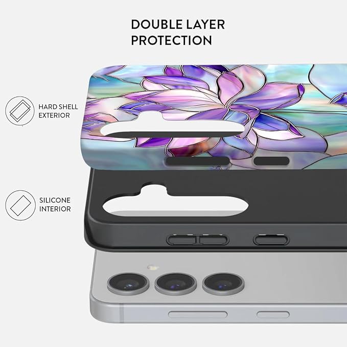 Compatible for Samsung Galaxy S25 FE 5G Case, Dual Layer Heavy Duty 2 in 1 - Image 2
