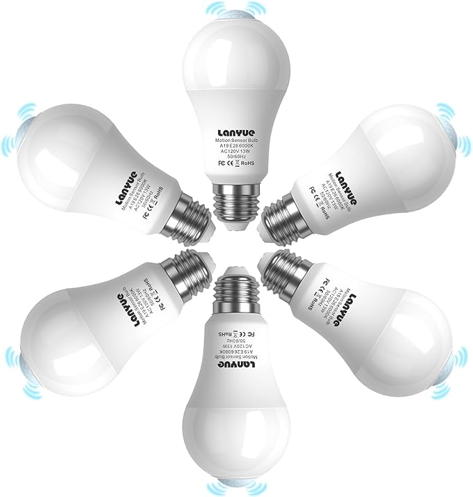 Motion Sensor Light Bulb, Activated Detector Light Bulb Indoor, Dusk to Dawn - Image 9