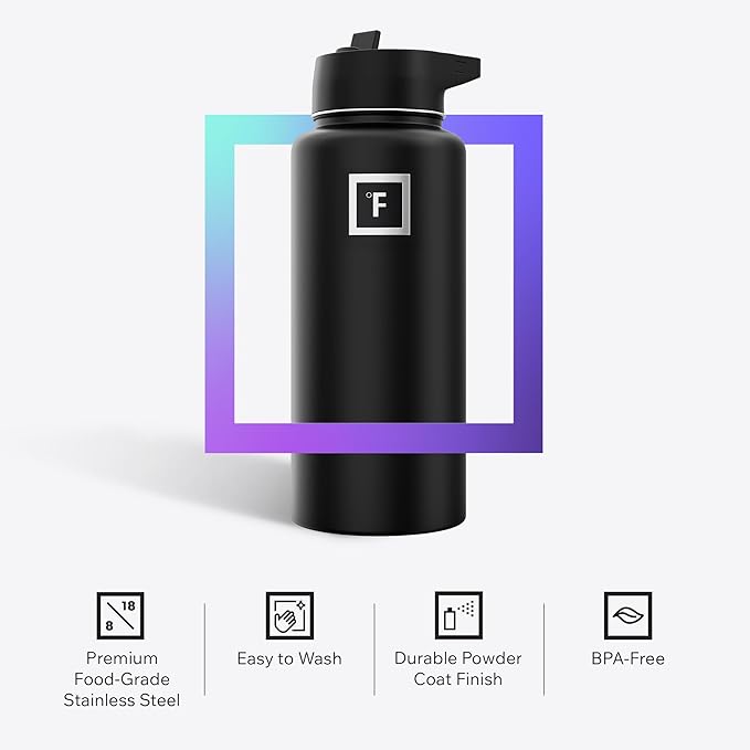IRON °FLASK Camping & Hiking Hydration Flask - 32 oz Day & Night - Image 5