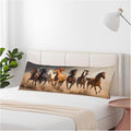 20x54 Body Pillow Cover Horse Zipper Body Pillowcase Western Stallion Horses by Unknown