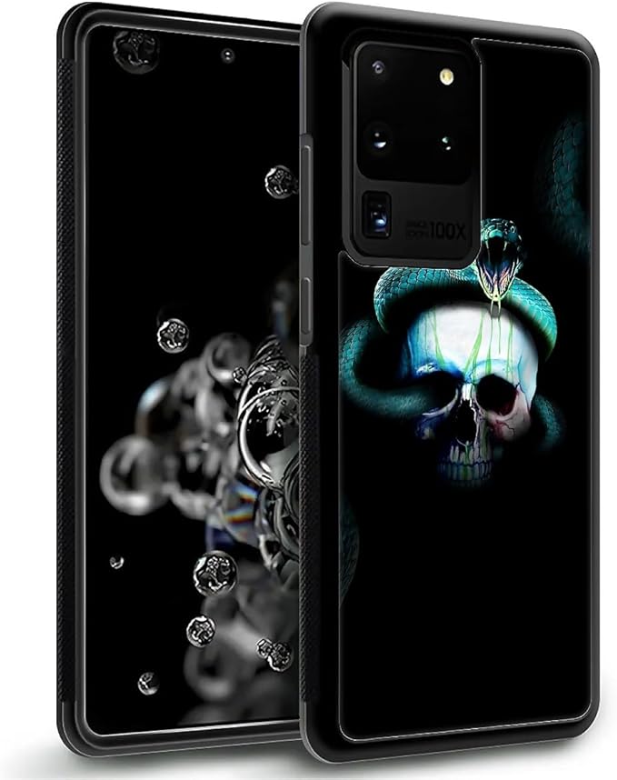 for Samsung Galaxy S20 Ultra Case, Skeleton Winding Snake Pattern Graphic - Image 2