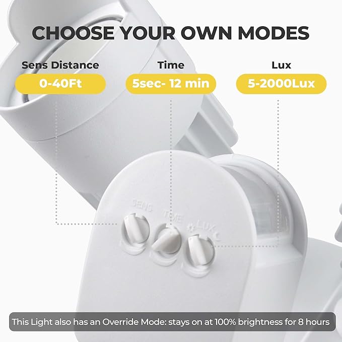 LED Motion Sensor Outdoor Lights, 34W 3500LM 5000K Daylight, IP65 Waterproof - Image 5