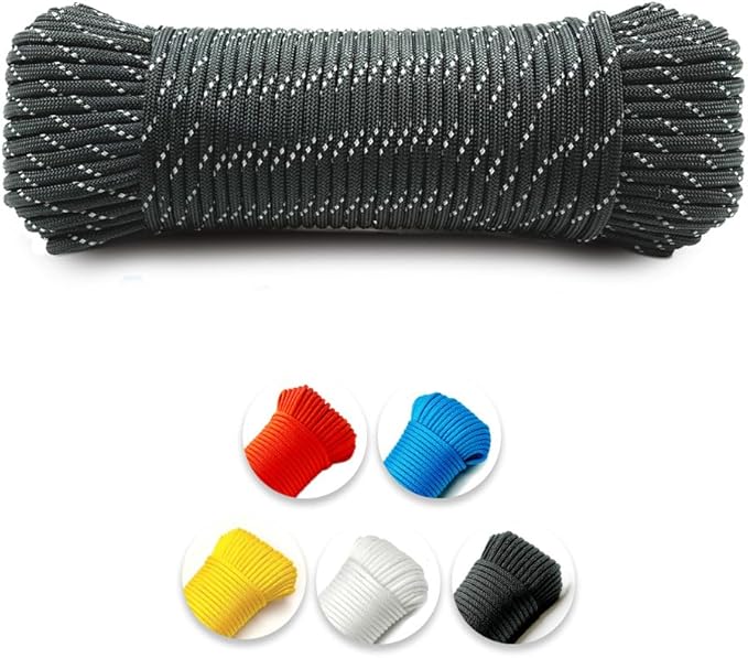 High Tensile Paracord Type III Parachute Cord Reflective Paracord Rope Tactical by GOLDENCOCK