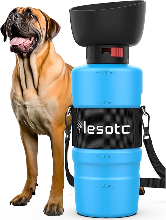 lesotc Dog Water Bottle, Portable Pet Water Dispenser, Leak Proof Travel by lesotcbrand