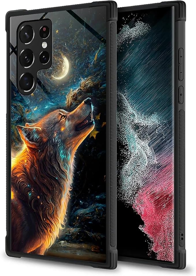 for Samsung Galaxy S23 Ultra Case, Star Cave Hungry Wolf Pattern Graphic Design - Image 5