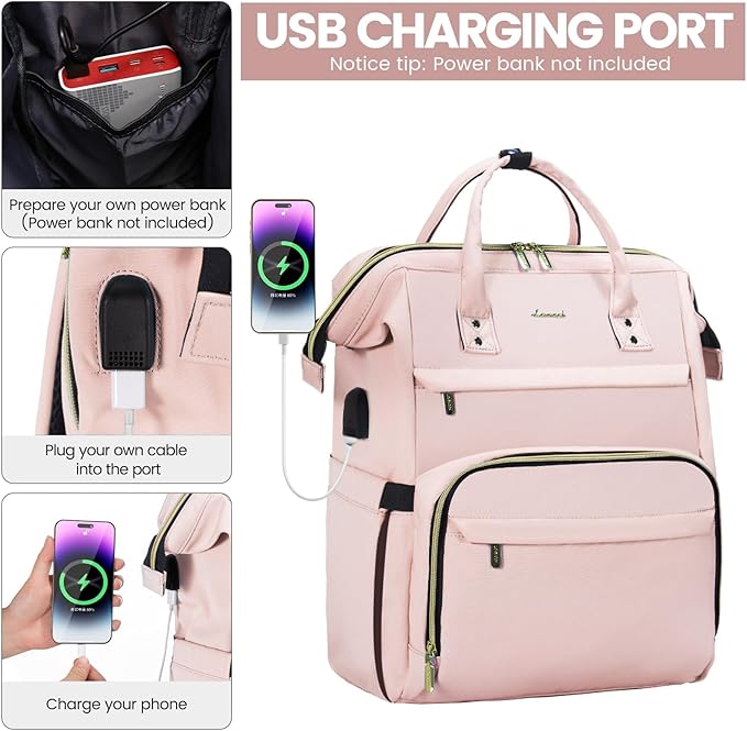 LOVEVOOK Laptop Backpack for Women, 15.6 Inch Professional Womens Travel - Image 4