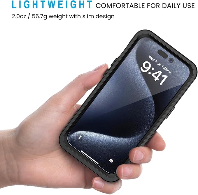 Lanhiem for iPhone 15 Pro Case, IP68 Waterproof Dustproof Shockproof Case - Image 7
